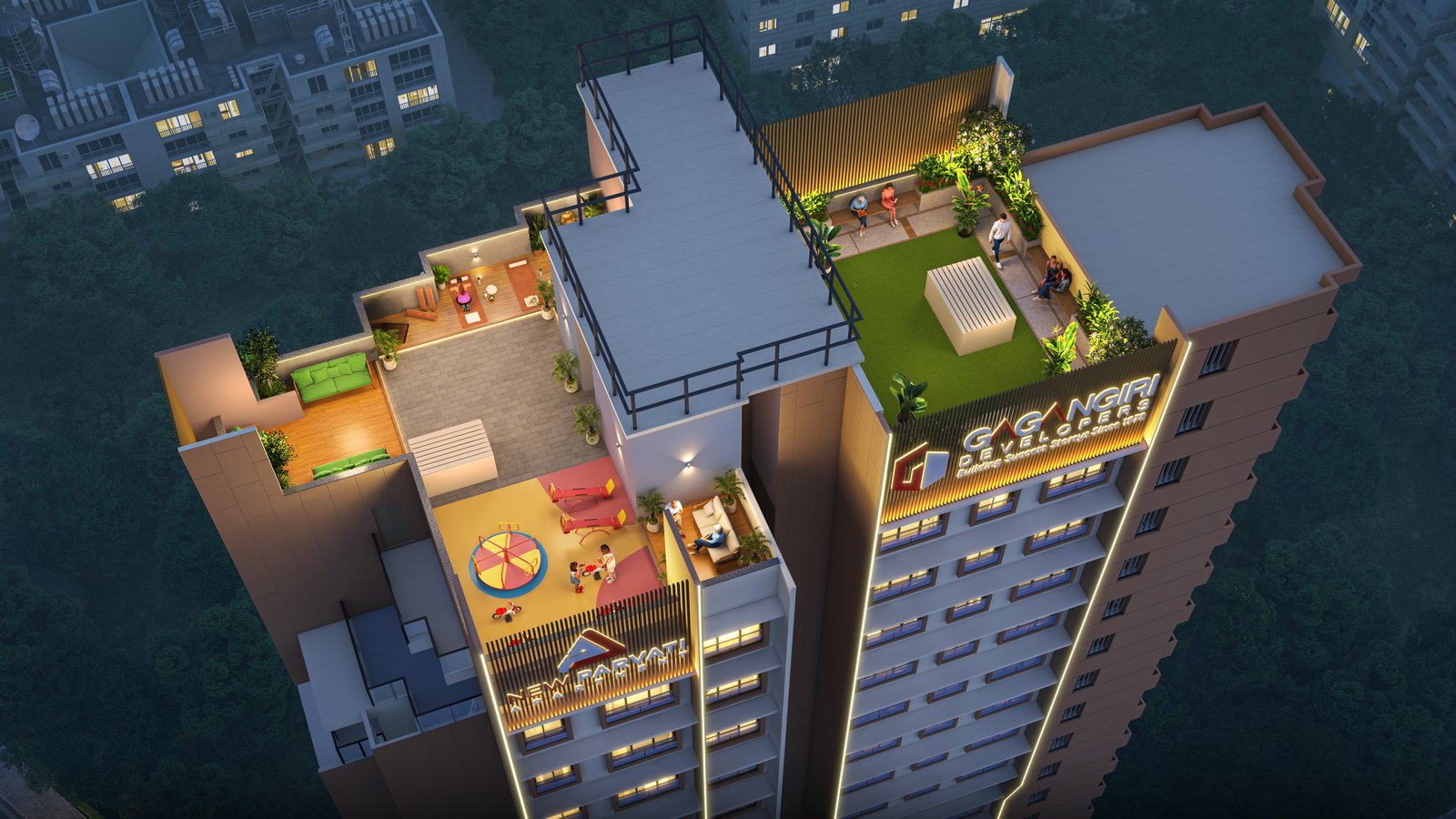 Aerial view of New Parvati Apartment